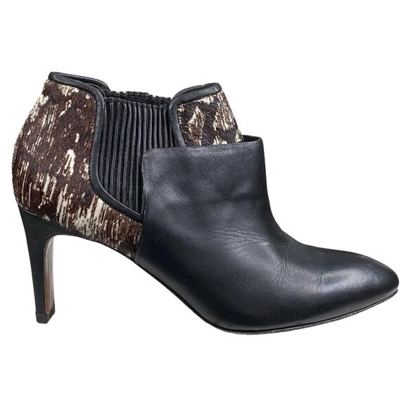 Derek Lam 10 Crosby Shoes - Derek Lam 10 Crosby Women's Black Leather Brown Ankle Boot Size US 6